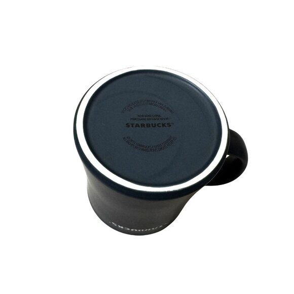 Starbucks Ceramic Dragon Mug 16 oz Black Red Interior 2011 Collectible Design - Picture 4 of 5